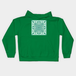 Modern Green Quilt Kids Hoodie